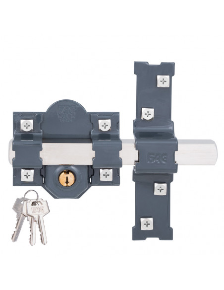 Serrure FAC 201-L/80 Peinte Serrure en applique pour portail - FAC