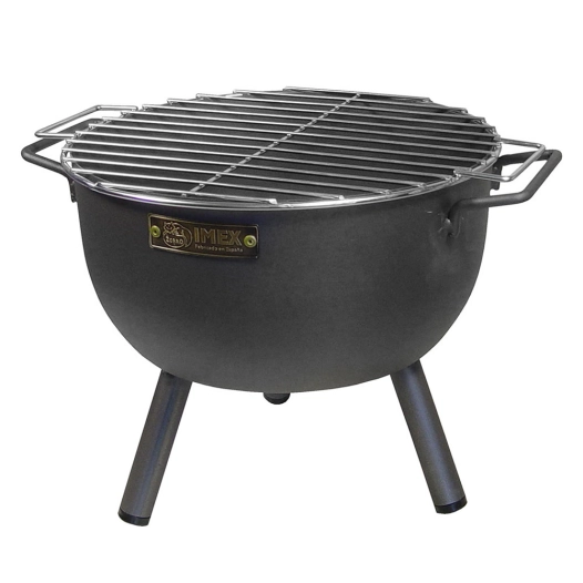 Barbecue De Table Ronde Avec Gril En Acier Zing Blanc Ø30x28cm Imex El Zorro. - IMEX EL ZORRO