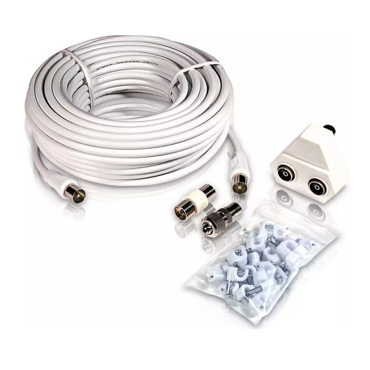 Câble Dantenne Tv Coaxial Type Pal 15m Swv2209w/10 Philips - PHILIPS