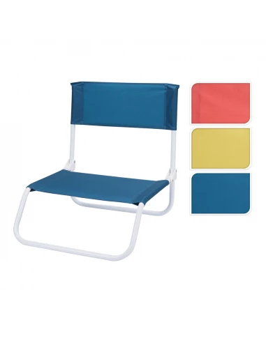 1 Chaise De Plage Pliante Métallique 45x50x45cm Couleurs suivant arrivage - PROBEACH