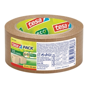 Tesapack Papier + Fimamentos Marron 25m X 50mm Tesa - TESA