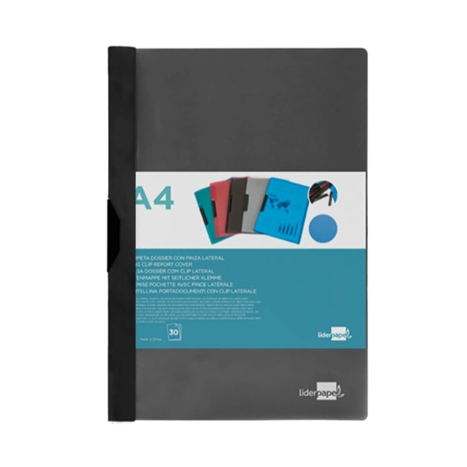 Folder Dossier Clip Lateral Pp Din A4 Noir Liderpapel - LIDERPAPEL