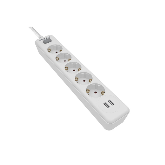Barre Dalimentation 5 Prises Et 2 Ports Usb 2.4a Spn3052wa/10 Philips - PHILIPS