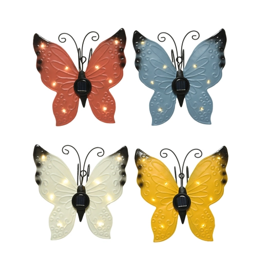 1 Lumiere Solaire En Forme De Papillon 17,8x6x4cm. Modeles Assortits suivant arrivage - LUMINEO