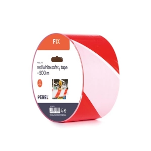 ruban de sécurité rouge/blanc - 500 m - bobine