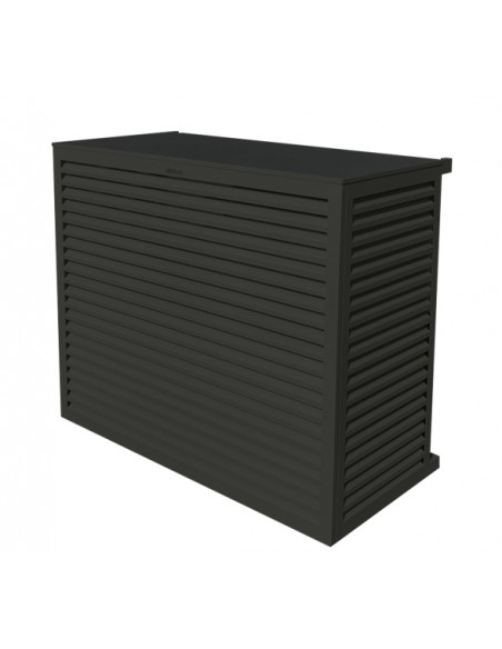 Cache clim alu anthracite Design moderne, protection modulable - Decoclim
