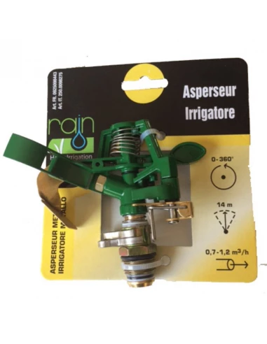 Asperseur métal pour arrosage de surface rayon 14m - RAIN IRRIGATION