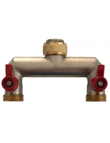 Selecteur d'arrosage laiton 2 voies - 20x27 - RAIN IRRIGATION