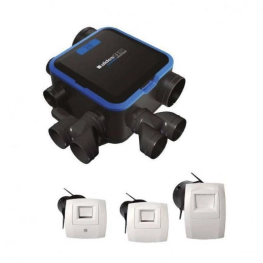 Kit VMC simple flux EasyHOME Hygro COMPACT 6 piquages Premium Haute Pression HP+ - ALDES