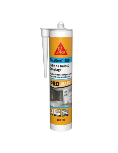 Mastic joint salle de bains et carrelage SIKASEAL 180 300 Ml blanc - SIKA