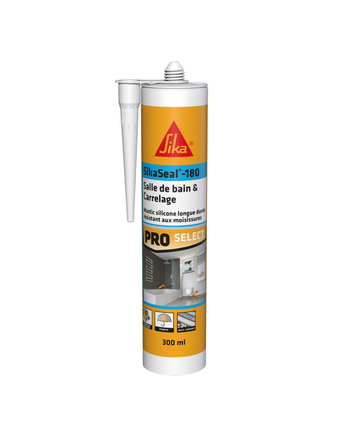 Mastic joint salle de bains et carrelage SIKASEAL 180 300 Ml blanc - SIKA -  - 68240051SIKA