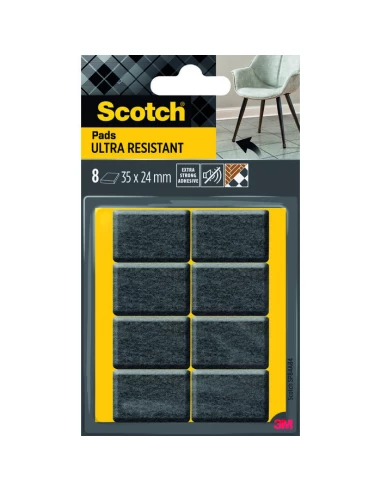 patin feut gris 35x24mm 8pce