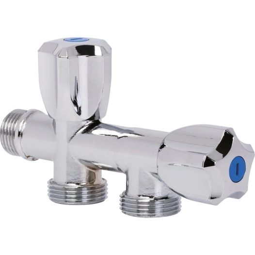 Robinet double sortie droit 4ms entrée 15x21 - sortie 20x27 - SFERACO