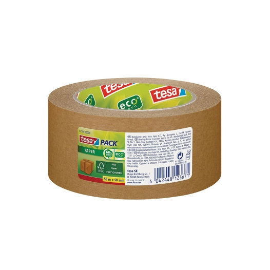 Ruban D'Emballage En Papier Ecologique Extra Fort 50M X 50Mm Tesa