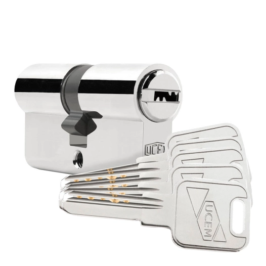 Europrofile 33X33Mm Cylindre De Securite En Nickel, Came Longue. 2000S2Ln3333Ll Ucem