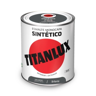 Laque Synthetique Monocouche Brillante Gris Moyen 750Ml Titanlux 5808971