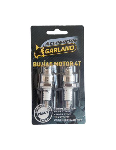 Bougies Garland RJ19LM Allumage fiable moteur 4T - GARLAND