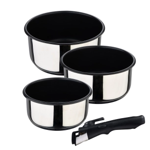 Set 3 Bol Inox Click & Cook Bergner