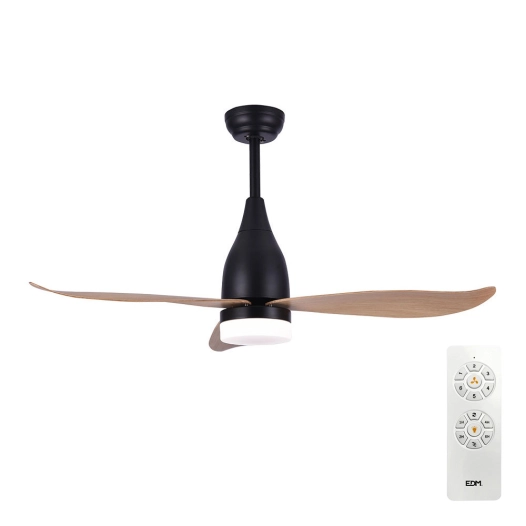 Ventilateur De Plafond 112Cm Dc 15W + Lumière 18W 2.190Lm 3.000K- 4000K-5.000K Mod.Kattegat Edm