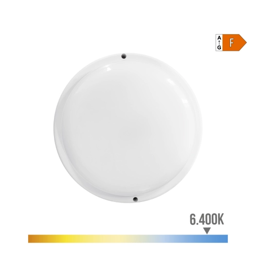 Applique Murale Ronde Led 18W 1820Lm 6400K Ø20,8X4,8Cm Edm