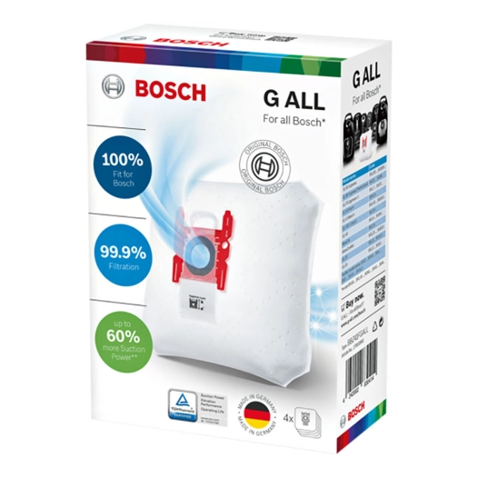 BOITE DE SAC POUR TOUS ASPIS BOSCH SAUF BSG8/VS08/BSN/VS01 4SACS + 1 FILTRE - BOSCH