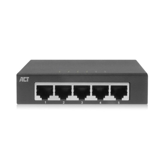 commutateur réseau 10/100/1000 mbps 5 ports - design métallique