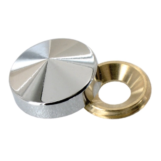 Cache vis laiton chromé Ø16 Sachet 4 PCE - VYNEX