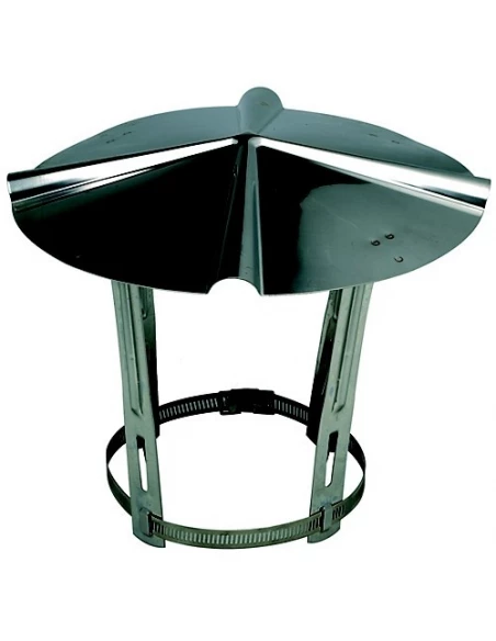 Chapeau inox chinois de toiture 80 à 111 mm