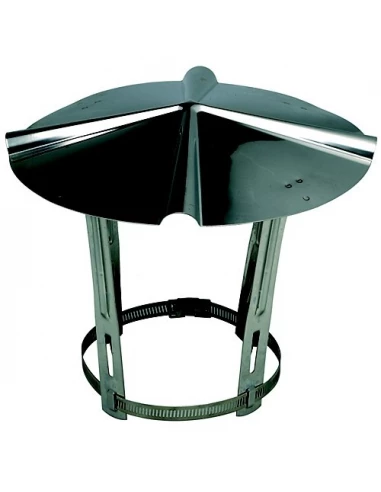 Chapeau inox chinois de toiture 120 à 140 mm
