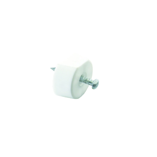 Taquet Plastiq Pte Blanc 18mm24 Pce - VYNEX