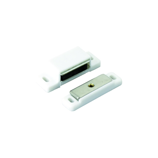 Loqueteau Magnétique Gache Mobile Blanc 6mm - 2 Pce - VYNEX