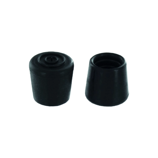 Patin Enveloppant Caoutchouc Noir Ø30 - 2 Pce - VYNEX