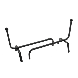 chenet metal forge noir