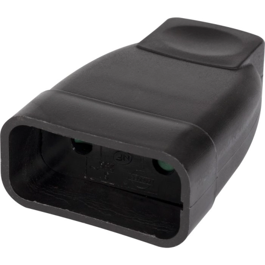 fiche femelle 2p6a noir 9mm