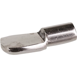 Taquet à douille 5mm chromé pour étagère