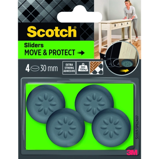 glisseur adh gris 30mm 4pce