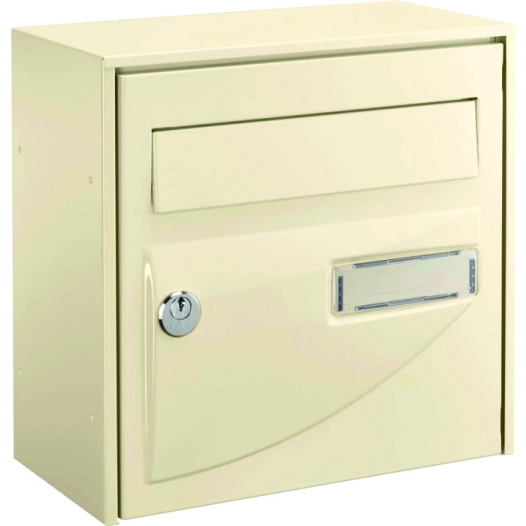 Boîte aux lettres simple face Probat compact ton pierre RAL 1013 - DECAYEUX