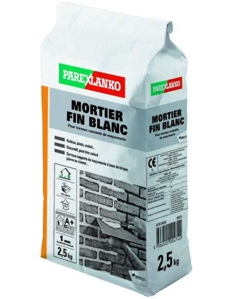 Mortier Fin Blanc 2.5 Kg - PAREX LENKO