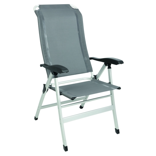 Fauteuil aluminium Confort Maxi Gris anthracite - MIDLAND