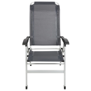Fauteuil aluminium Confort Maxi Gris navy - MIDLAND