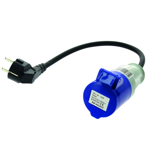 Adaptateur Femelle Cee 17 - Mâle Schuko Avec Cordon