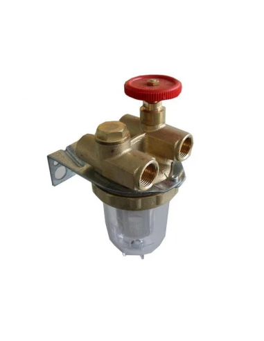 Filtre fuel 3/8''ff d c avec tamis nickelé