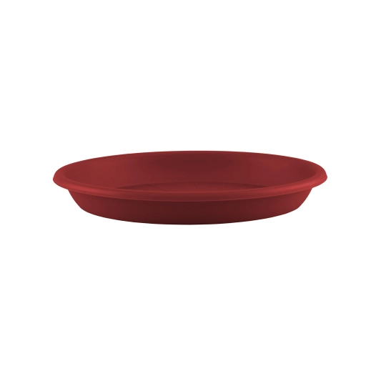 soucoupe ronde 26cm rouge fonce