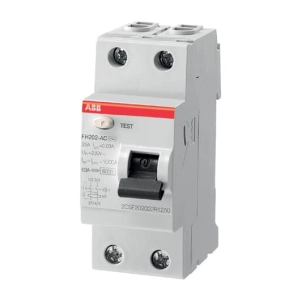 Interrupteur différentiel 2P Raccordement à vis 30ma- 63 A - Type A - ABB
