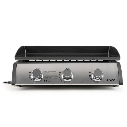 Plancha Gaz 3 Bruleurs Avec Couvercle