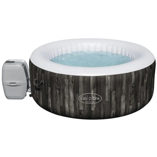 Spa Gonflable Rond Lay-Z-Spa Bahamas Airjet Motif Bois 2/4 Pers 180 X 66 Cm