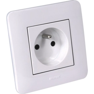 Prise 2P+T 16 A blanc brillant - DEBFLEX