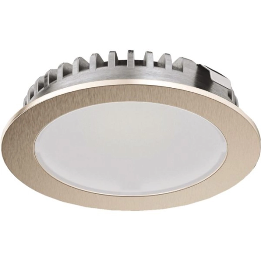 Luminaire À Encastrer Rond Nickelé Mat