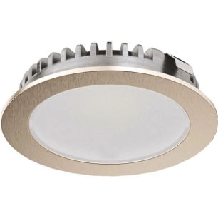 Luminaire À Encastrer Rond Nickelé Mat