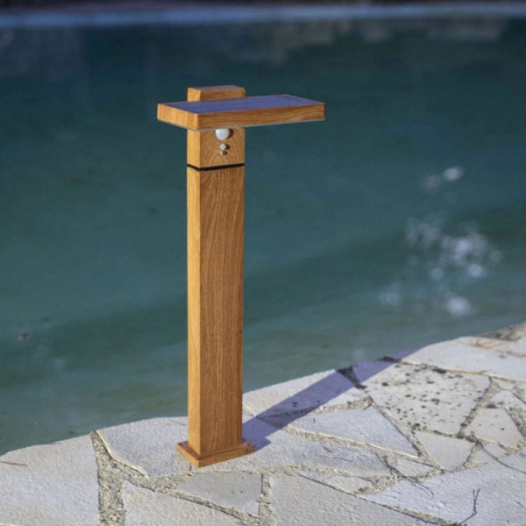 Borne Solaire Effet Bois 400 Lumens